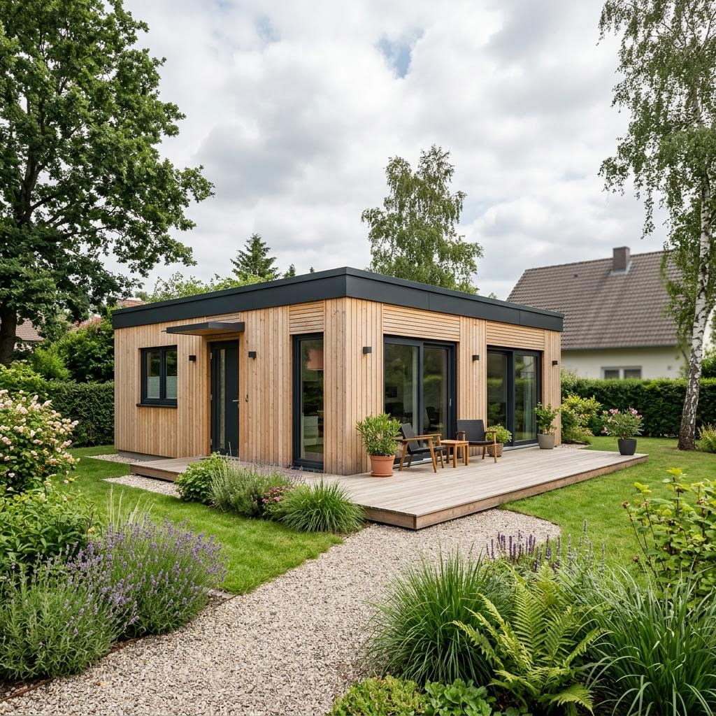 Tiny House Tiny Loft 28 von CABIN ONE — loftartiges Holzmodul-Minihaus mit Flachdach und 28 m²
