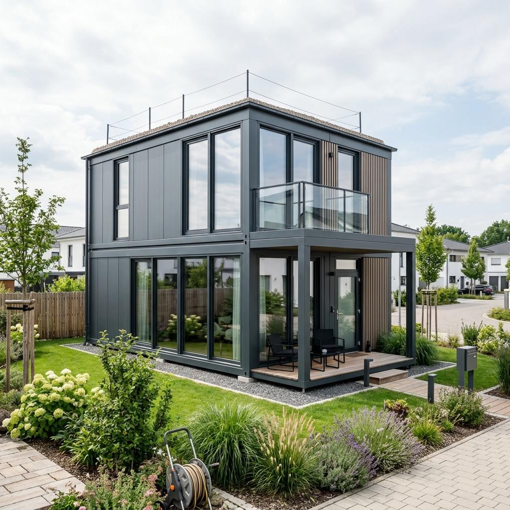 Containerhaus Wohncontainer W9 von Conliving — Modulbau mit 72 m²