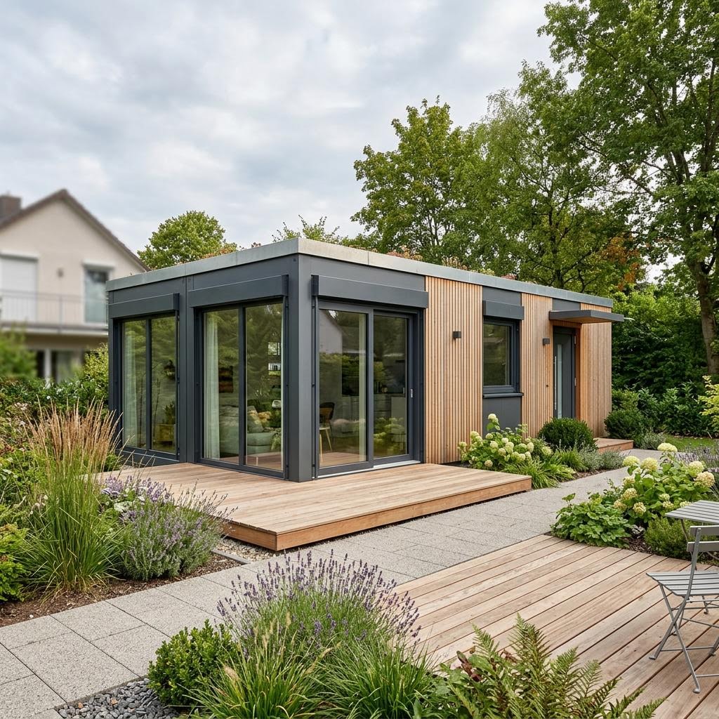 Containerhaus Wohncontainer eco 29 von Containerwerk — Seecontainer-Modul mit Flachdach und 29 m²