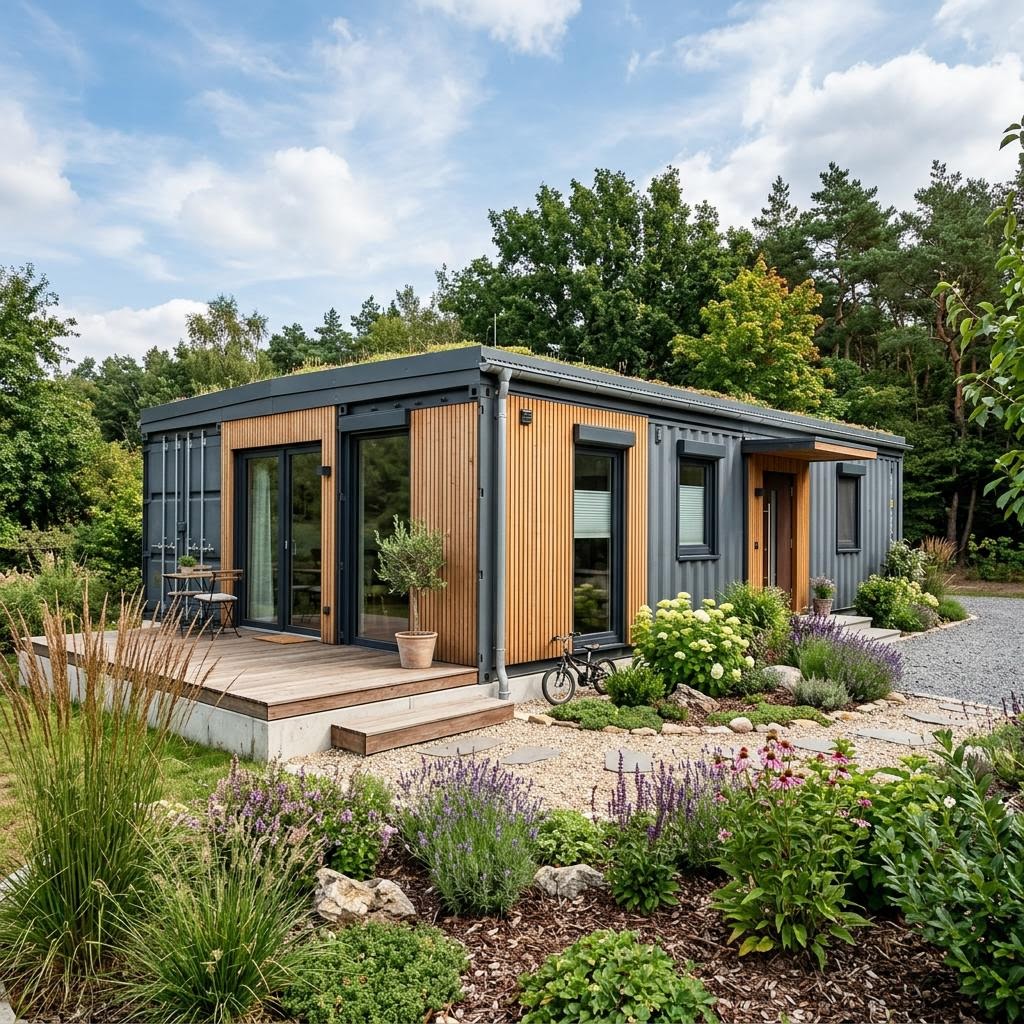 Containerhaus Wohncontainer W10 von Conliving — Modulbau mit rund 60 m²